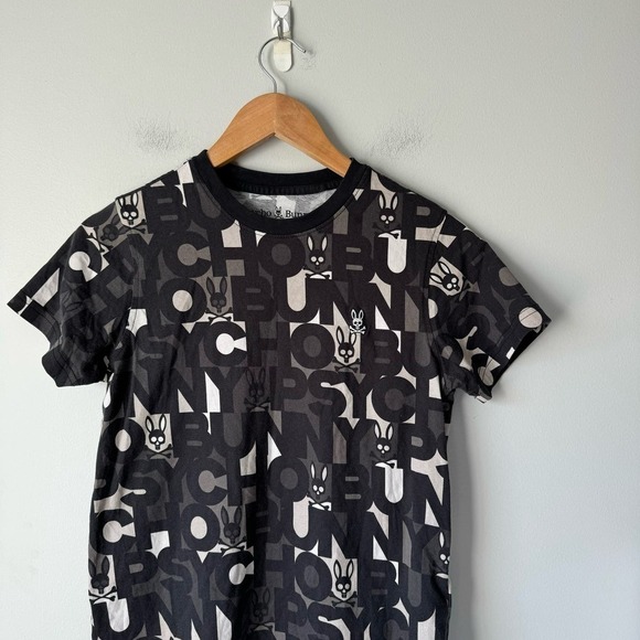 Psycho Bunny Women's Black Graphic Tee Size 2 - Picture 3 of 4